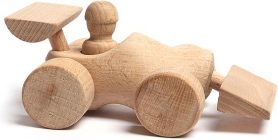 Racewagen hout. van Little Dutch