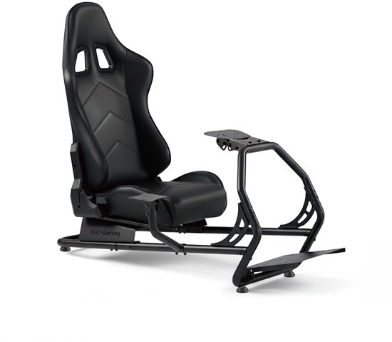 Racing Cockpit Simulator - Zwart - Gaming Stoel - Verstelbaar - Stevig Staal - Voor Race Simulatie