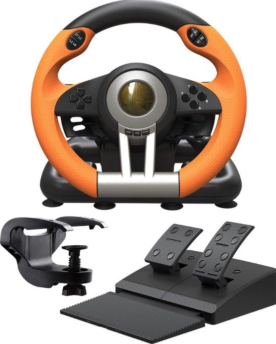 Racing Wheel - Gaming Stuurwiel - Gaming - Universeel - Racestuur en Pedalen - Drive Simulator - Stuurwiel