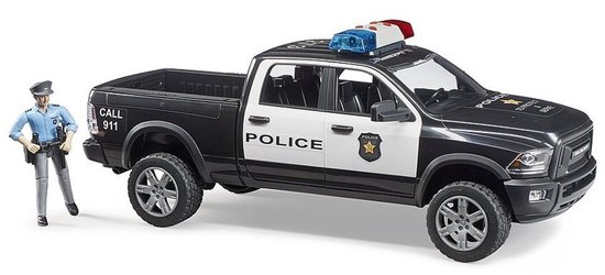 RAM 2500 politievoertuig met politieman van Bruder van BRUDER