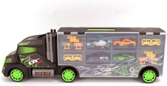 Rapid Whee Autotransporter Carry Case + 4 Auto's van Hot Wheels