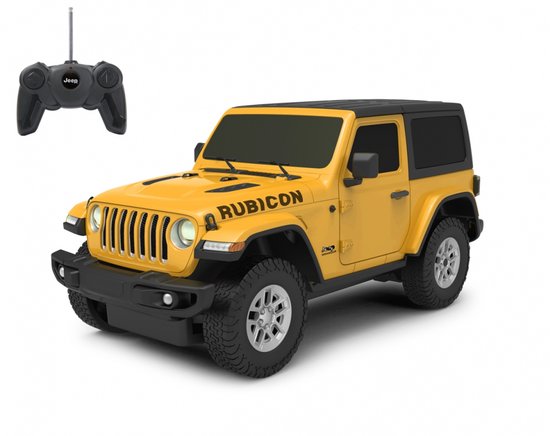 Rastar Rc Jeep Wrangler Jl Jongens 27 Mhz 1:24 Geel van Rastar