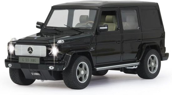 RC Auto Mercedes G55 AMG Zwart 1:14 – Radiografisch Bestuurbare Kinderspeelgoed met LED van Merkloos