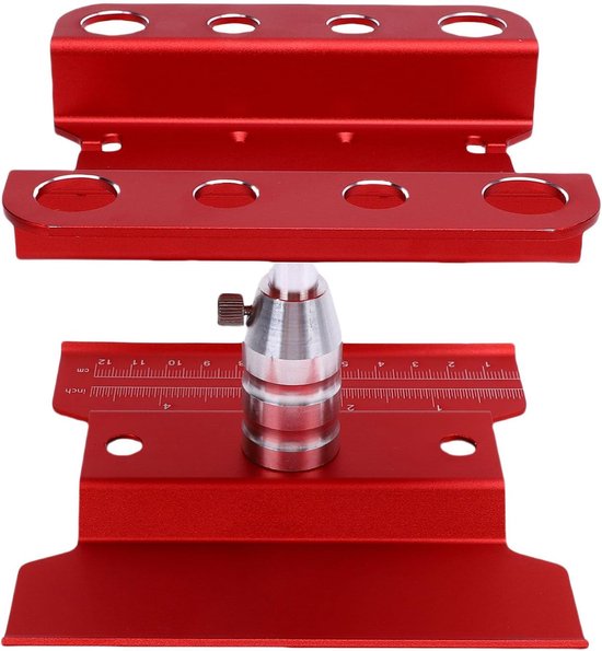 RC Auto Werkstandaard - Reparatiestandaard Modelauto - Onderhoud Modificatie - 360 Graden Draaibaar - 19 x 14 cm - Rood