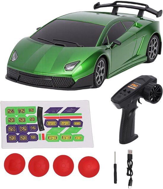 RC Drift Auto - Afstandsauto Racewagen - Drift Wedstrijden - Verstelbare Gyroscoop - 20 x 16 x 10 cm