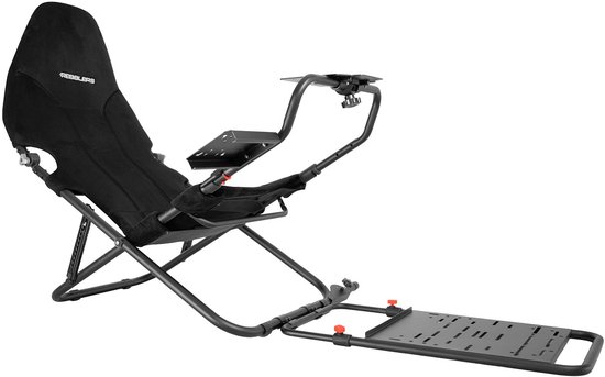 REBBLERS® SIMR 100 Foldable Sim Racing Cockpit - Opvouwbare Racestoel - Compact - Zwart van Merkloos