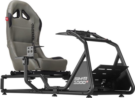 REBBLERS® SIMR 1000 – De unieke racestoel - Grijs/Zwarte Gamestoel - Gaming Cockpit Simulator - Gaming stoel - Verstelbaar/Inklapbaar van Rebblers