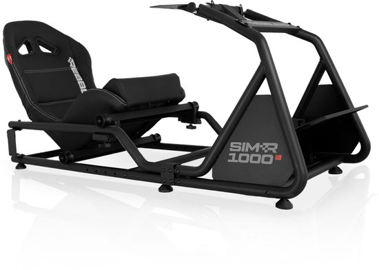 REBBLERS® SIMR 1000 Sim Racing Cockpit - Verstelbare Racestoel van Formula naar GT/Rally - Race Simulator - Zwart van Merkloos