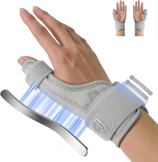 Rechts en links polsbandages, verstelbare duimspalk voor vermindering van duimzadelgewricht, artritis, carpaal tunnelsyndroom, polspijn en vermoeidheid