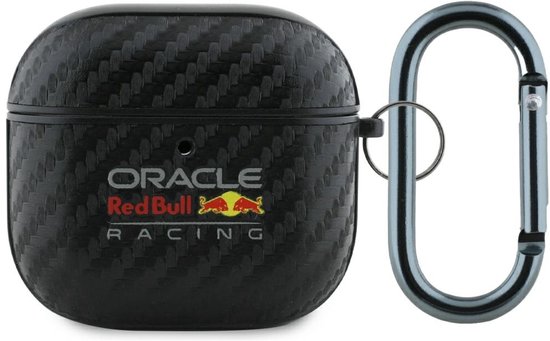 Red Bull Airpods 4 Hoesje Pu Carbon Logo Schokbestendig van Merkloos