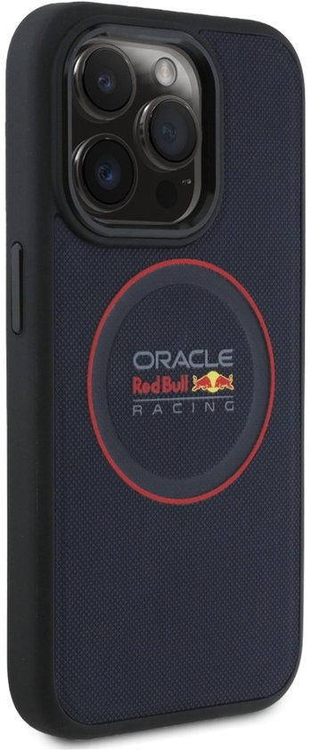 Red Bull Hardcase Hoesje Voor Iphone 15 Pro Max 6.7 Voor Magsafe Met Leder Rood van Red Bull