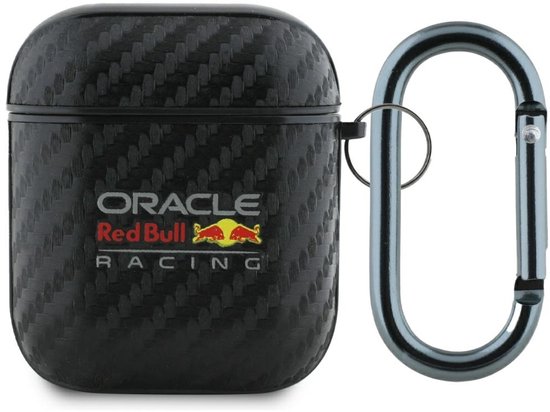 Red Bull Hoesje Met Logo Pu Carbon Voor Airpods 1 2 Bescherming En Compactheid van Red Bull