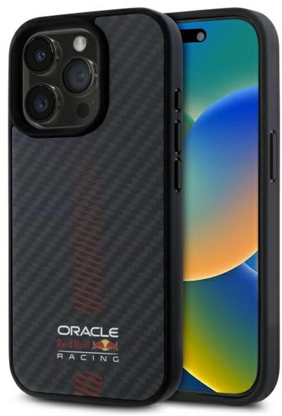 Red Bull Hoesje Voor Iphone 15 Pro 6.1 Hardcase Voor Magsafe Carbon Fiber