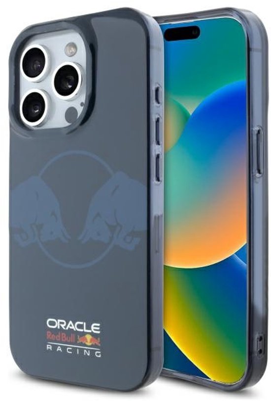 Red Bull Hoesje Voor Iphone 15 Pro Max Carbon Two Bulls Voor Magsafe Hardcase Iml van Merkloos