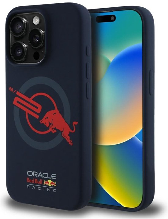 Red Bull Orbr20 Hoesje Voor Iphone 15 Pro Voor Magsafe Met Logo En Siliconen van Merkloos