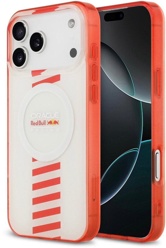 Red Bull Racing Back Cover Case - Geschikt voor iPhone 17 Pro Max - Wit - MagSafe - Schokabsorberend van Red Bull Racing