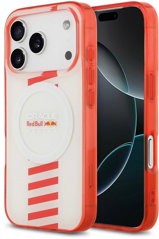 Red Bull Racing Back Cover Case - iPhone 17 Pro - Wit - MagSafe-compatibel - Schokabsorberend van Red Bull Racing