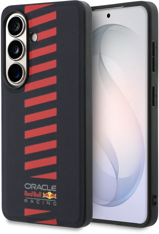 Red Bull Racing Back cover Galaxy S26 - Magsafe - Meshed PU Leather - Navy van Merkloos