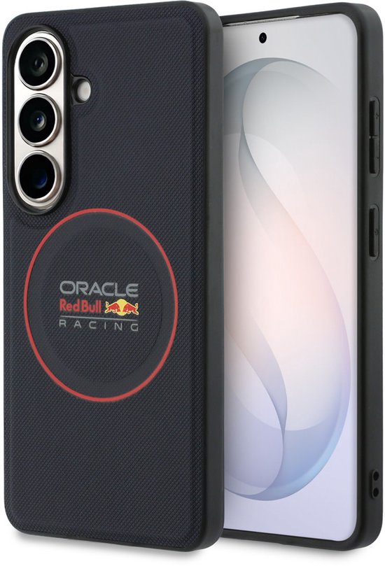 Red Bull Racing Back cover Galaxy S26 Plus - MagSafe - Meshed PU Leather - Navy van Merkloos