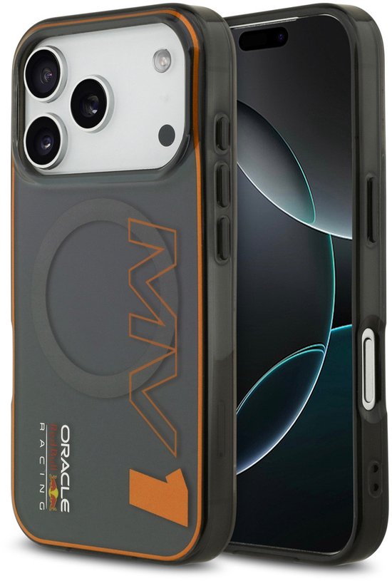 Red Bull Racing Back Cover - iPhone 17 Pro - Grijs - MagSafe - Double Layer - Schokabsorptie van Merkloos