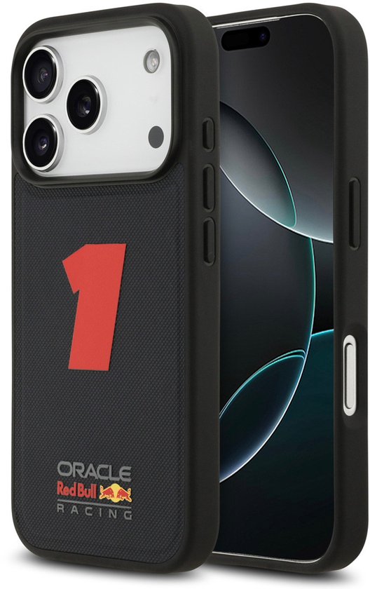 Red Bull Racing Back Cover - iPhone 17 Pro - Navy - Schokabsorberend - Magsafe & 3D Rubber van Red Bull Racing