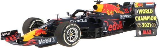 Red Bull Racing Honda RB16B #33 Winner Abu Dhabi GP 2021 + Pitboard - 1:18 - Minichamps van Red Bull