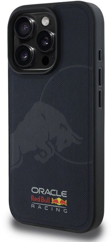 Red Bull Racing iPhone 16 Pro Max Back cover case - Magsafe - Meshed - Debossed Bull - Navy van Merkloos