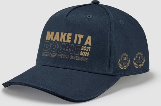 Red Bull Racing Max Verstappen Cap Wereld Kampioen Pet 2022 - Formule 1 - World Champion van Red Bull