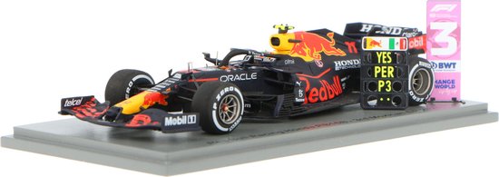 Red Bull Racing RB16B Spark Modelauto 1:43 2021 Sergio Pérez Red Bull Racing Honda S7850 Mexico GP van Red Bull