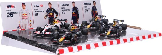 Red Bull Racing RB18 / RB19 Bburago Modelauto 1:43 2022 / 2023 Max Verstappen / Sergio Perez van Red Bull Racing