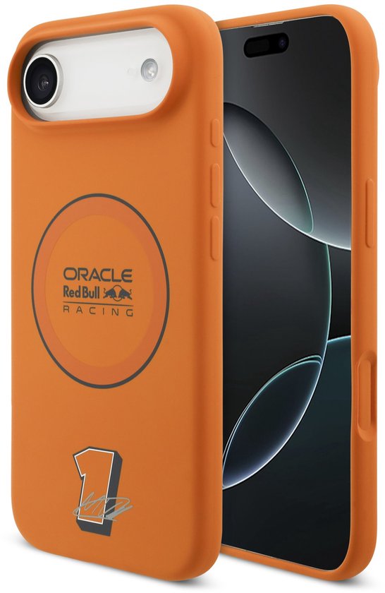 Red Bull Racing Silicone Red Ring Back Cover hoesje met MagSafe voor Apple iPhone Air - Oranje van Merkloos