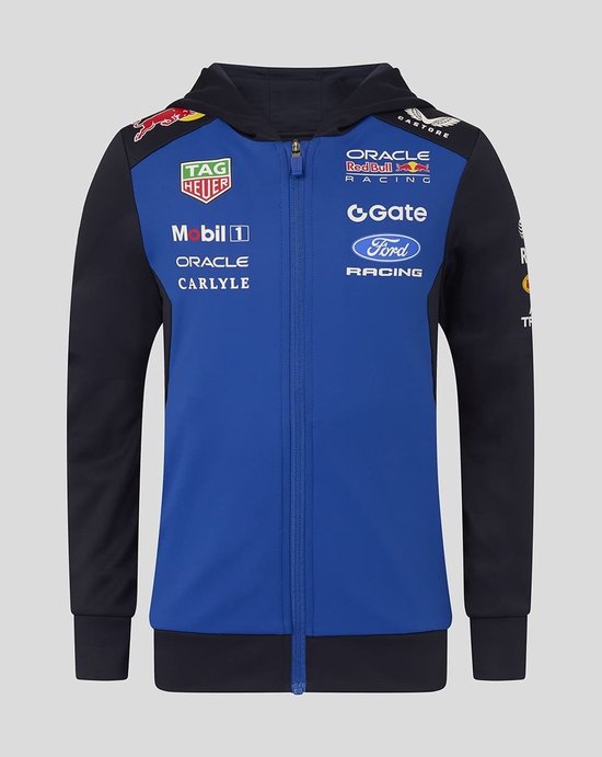 Red Bull Racing Teamline Kids Hoody met Rits 2026 Maat JM (140-146) - Max Verstappen - Isack Hadjar van Merkloos