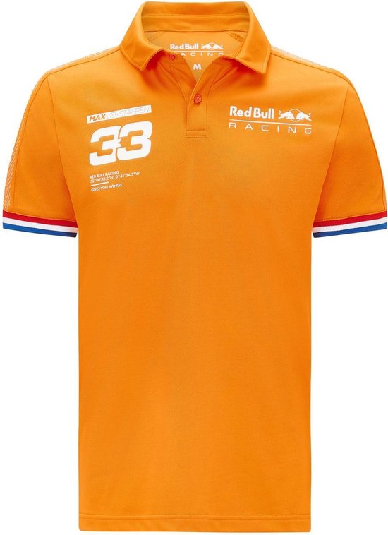 Red Bull Racing Verstappen Polo XS orange van Red Bull Racing