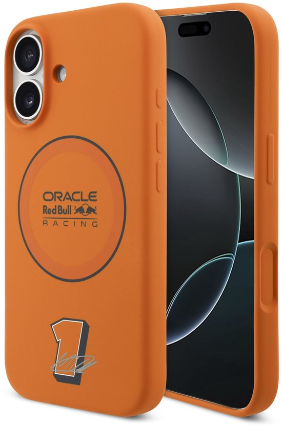 Red Bull Silicone Ring Backcover - Geschikt voor iPhone 17 - MagSafe Compatibel - Oranje