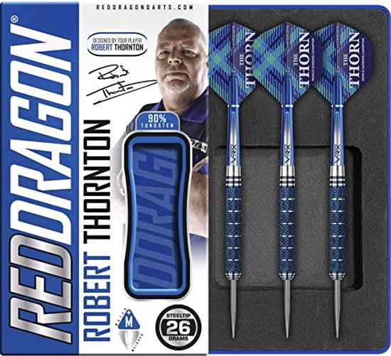 RED DRAGON - Robert Thornton Seniors World Champion Cobalt SE: Steeltip Tungsten Dartpijlen Professioneel - 26 gram van Red Dragon