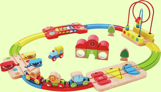 Regenbogen-Puzzle Eisenbahnset van Grimm's