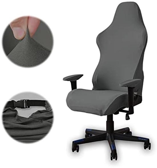 Rekbare Gaming Stoelhoes Donkergrijs - Universele Bureaustoel Cover voor Gamerstoelen