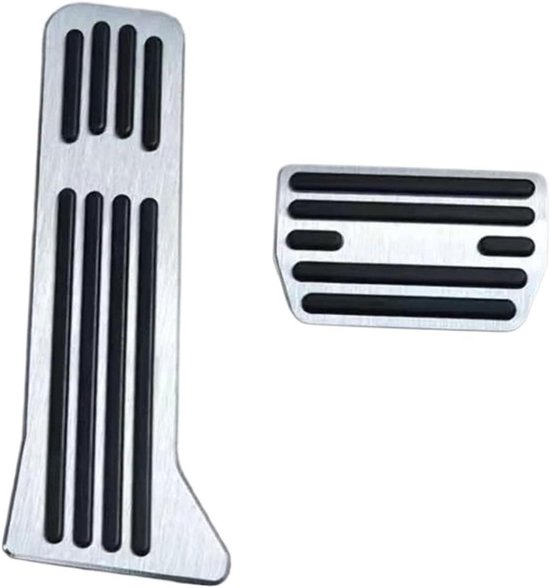 Rem Gaspedaal Covers - Auto Pedaal Trim - Verbeter Rijervaring - Antislip Oppervlak - B style - Zilver