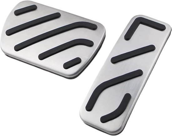 Rempedaal Covers - Auto Pedaalhoezen - Veiliger Rijden - Verhoogt Wrijving - 1x1x1 cm - Zilver