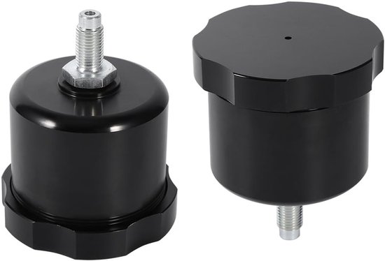Remvloeistof Reservoir - Handrem Tank - Drift Racen - Aluminium Constructie - 10x7x7 cm - Zwart
