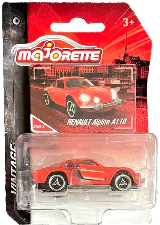 RENAULT ALPINE A110 ORANGE MAJORETTE VINTAGE 1:64 CARD INCLUDED (BK040624) van Majorette