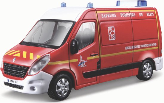 Renault Master Sapeurs Pompiers De Paris 1:50 rood/wit/geel van Renault