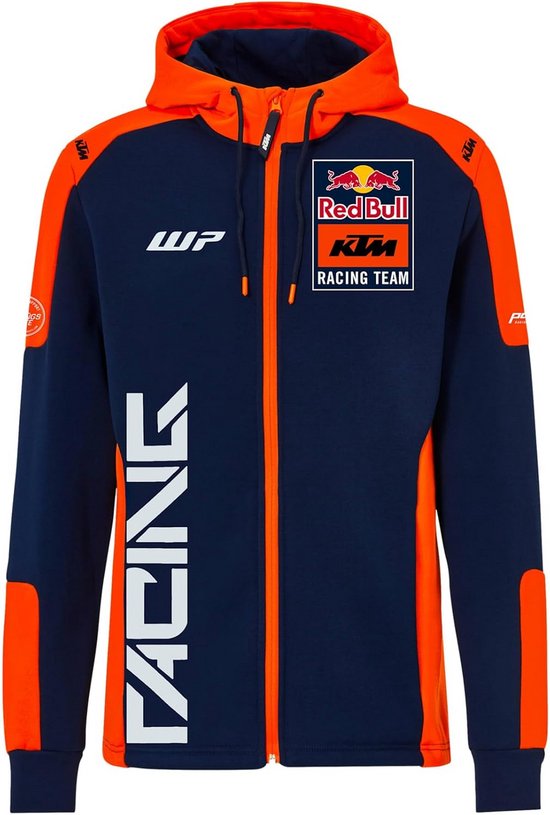 Replica Team Zip Hoodie met Capuchon - Heren - Blauw/Oranje