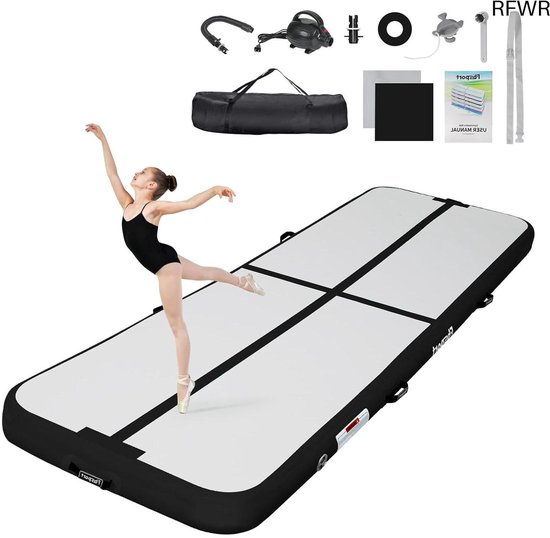 RFWR® 4 Meter Airtrack Mat - Dikke Trainingsmat voor Gymnastiek, Yoga en Tumbling van RFWR
