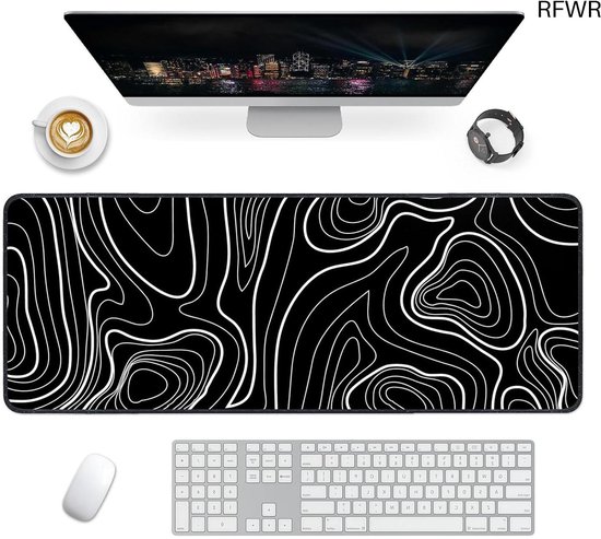 RFWR® Grote Gaming Muismat XXL 800 x 300 mm met Antislip Basis voor Bureau van RFWR