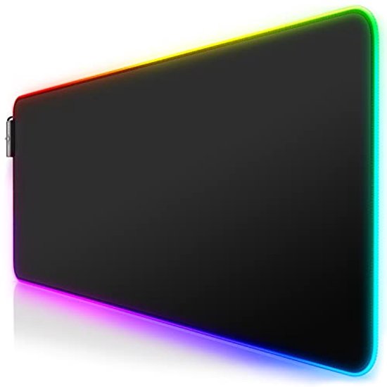 RGB Gaming Mouse Pad XXL - LED Desk Mat 800x300mm met 11 Verlichtingsmodi en 7 Kleuren van Merkloos