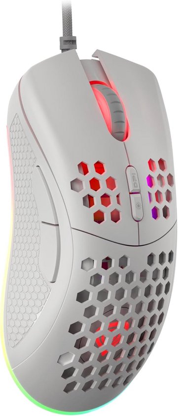 RGB Gaming Muis Hoge Precisie 8000DPI Wit voor PC