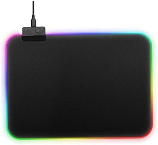 RGB Gaming Muismat met 14 Verlichtingsmodi, Antislip en Waterdicht van Merkloos