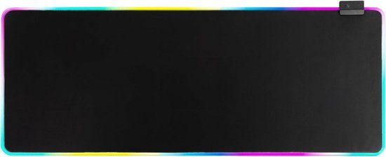 RGB Gaming Muismat - Verlengde LED Mat - Nauwkeurig Gamen - 14 Lichtmodi - 80 x 30 cm - Zwart van Merkloos
