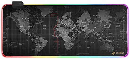 RGB Gaming Muismat XL XXL 800x300 900x400 mm met LED Verlichting en Antislip Basis van Merkloos